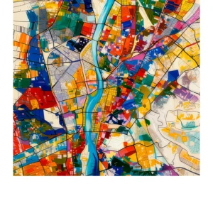 Cairo | Map — Aura Abstract fine art print