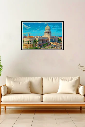 Havana | Map — Impressionist Dream framed fine art interior preview