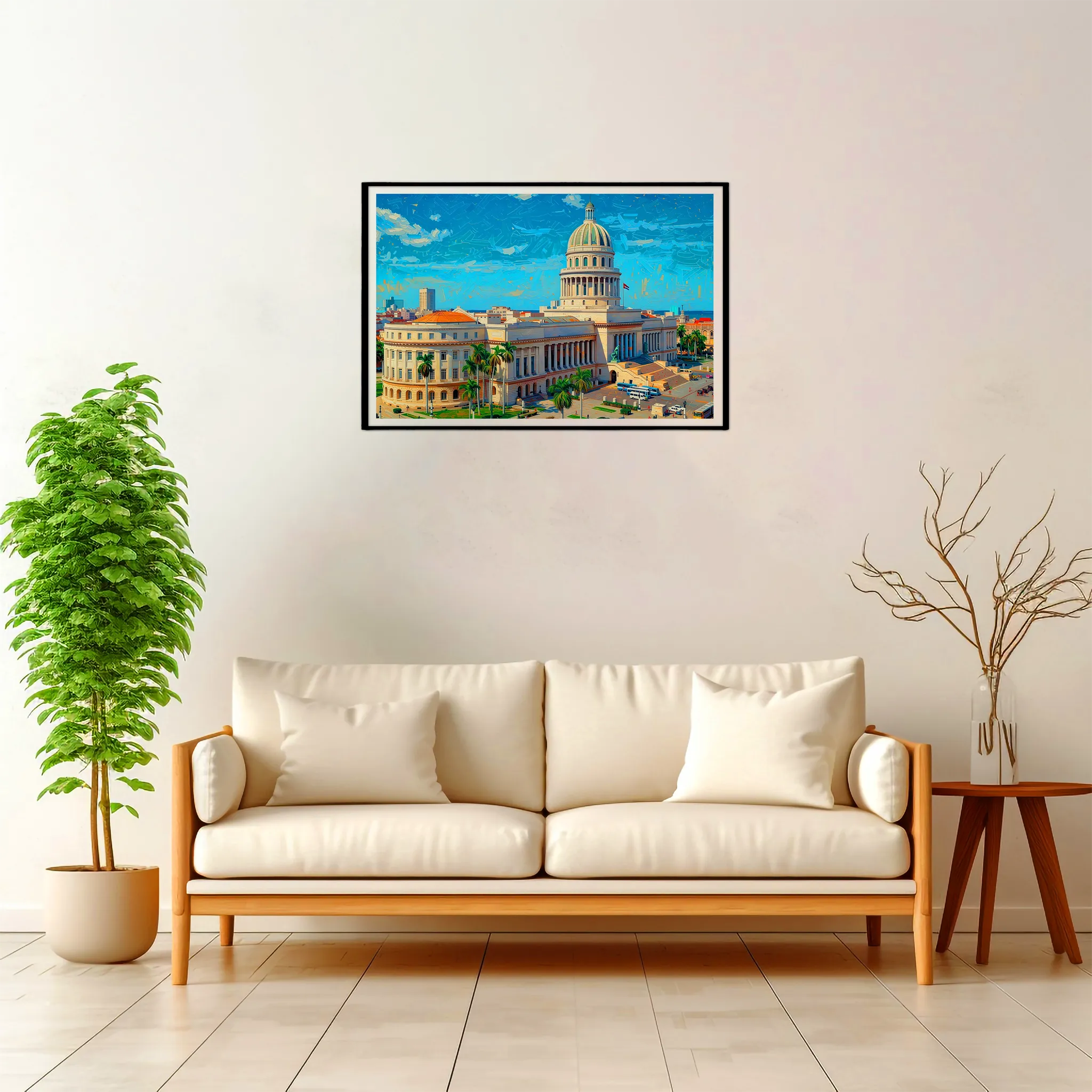 Havana | El Capitolio — Impressionist Dream framed fine art interior preview