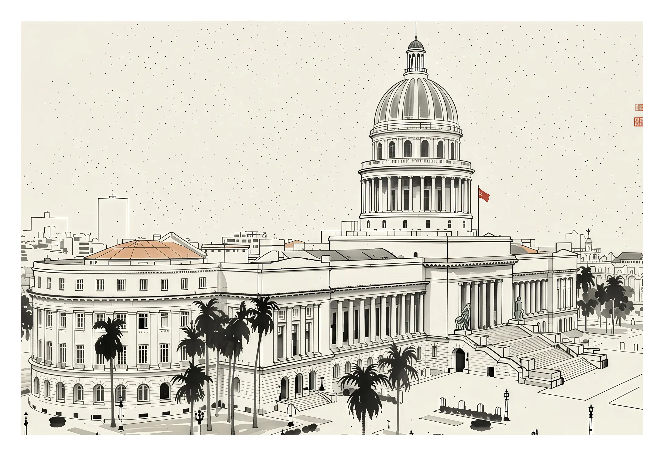 Havana | El Capitolio — Japanese Tradition fine art print