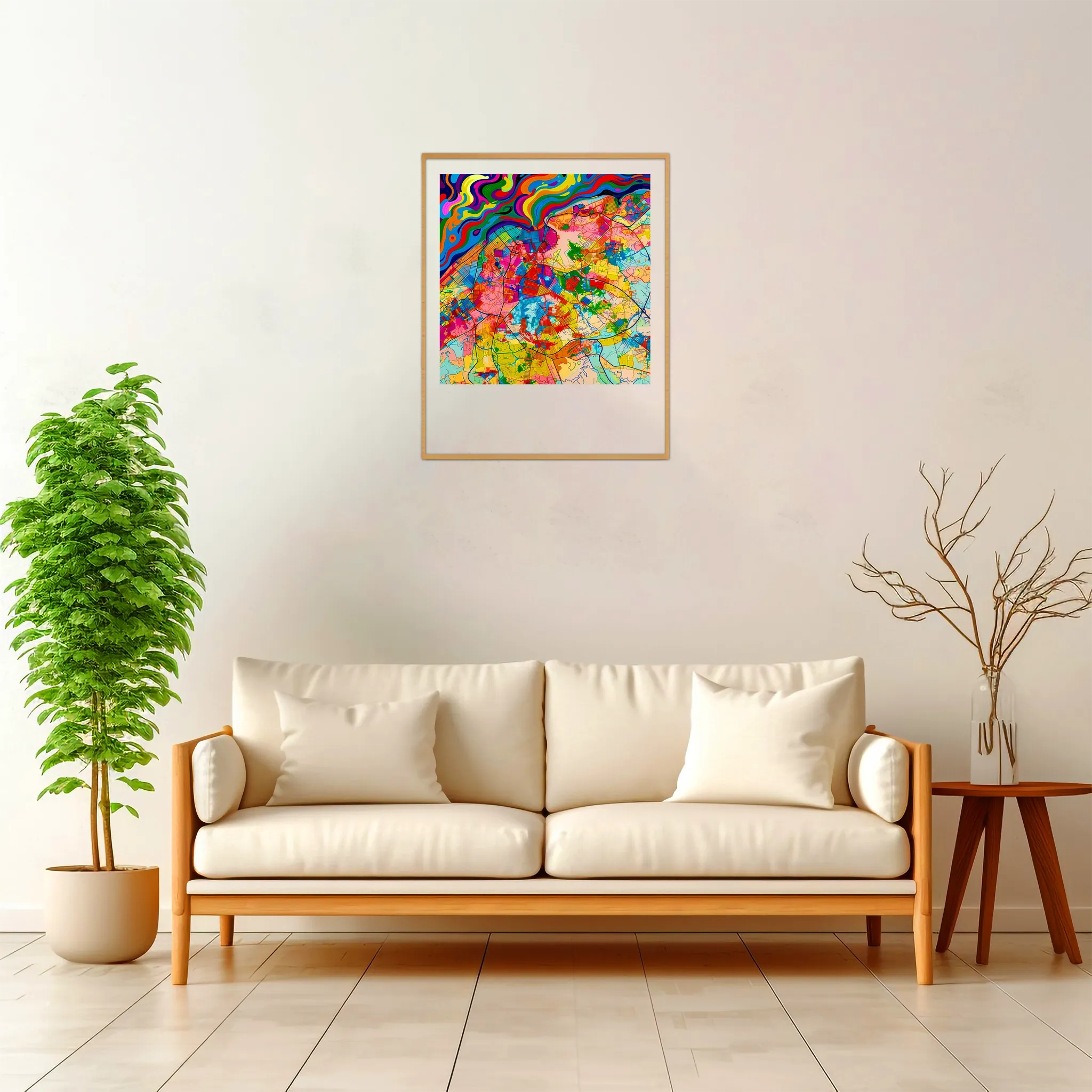 Havana | Map — Aura Abstract framed fine art interior preview