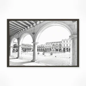 Havana | Plaza Vieja — Urban Sketch framed fine art interior preview