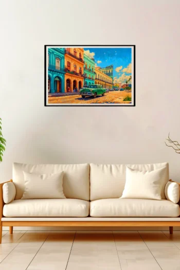 Havana | Map — Impressionist Dream framed fine art interior preview