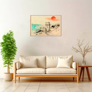 Lisbon | Belem — Japanese Tradition framed fine art interior preview