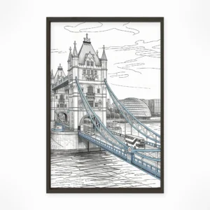 London | Tower Bridge — Urban Sketch framed fine art interior preview