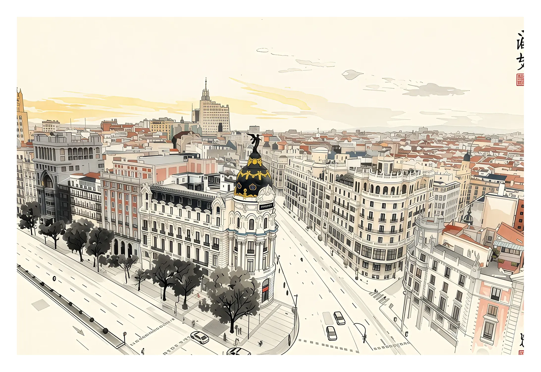 Madrid | Metropolis — Japanese Tradition fine art print
