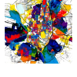 Madrid | Map — Aura Abstract fine art print