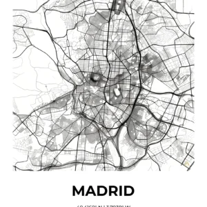 Madrid | Map — Urban Sketch fine art print