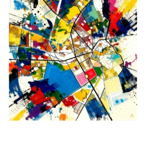 Marrakech | Map — Aura Abstract fine art print