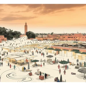 Marrakech | Jemaa El-Fnaa Square — Japanese Tradition fine art print
