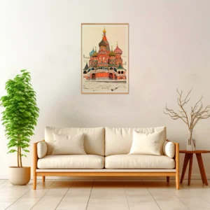 Moscow | Saint Basil — Japanese Tradition framed fine art interior preview