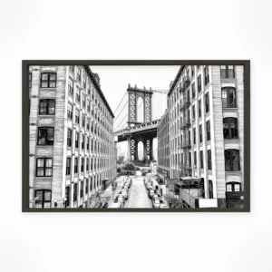 New York | Manhattan Bridge — Urban Sketch framed fine art interior preview
