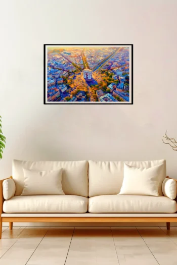 Paris | Eiffel Tower — Impressionist Dream framed fine art interior preview