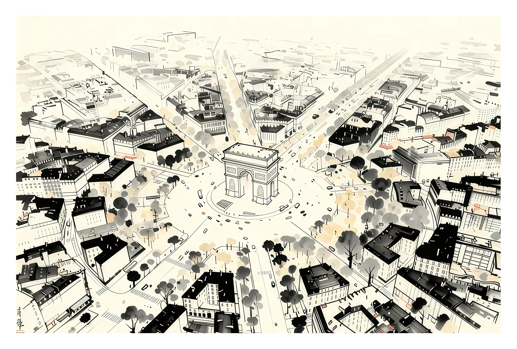 Paris | Arc de Triomphe — Japanese Tradition fine art print