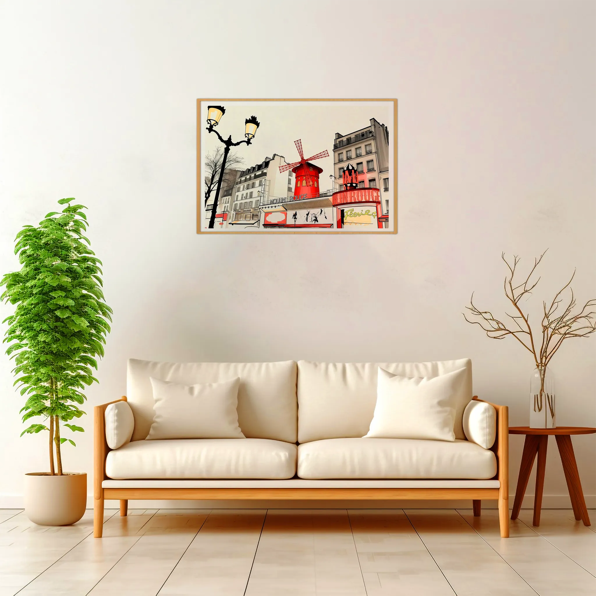Paris | Moulin Rouge — Japanese Tradition framed fine art interior preview