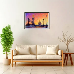 Paris | Pont Alexandre III — Impressionist Dream framed fine art interior preview