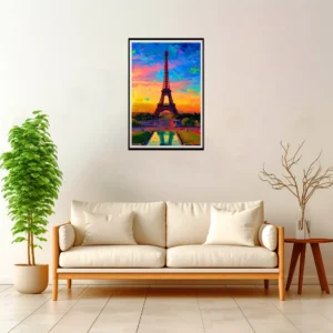 Paris | Eiffel Tower — Impressionist Dream framed fine art interior preview