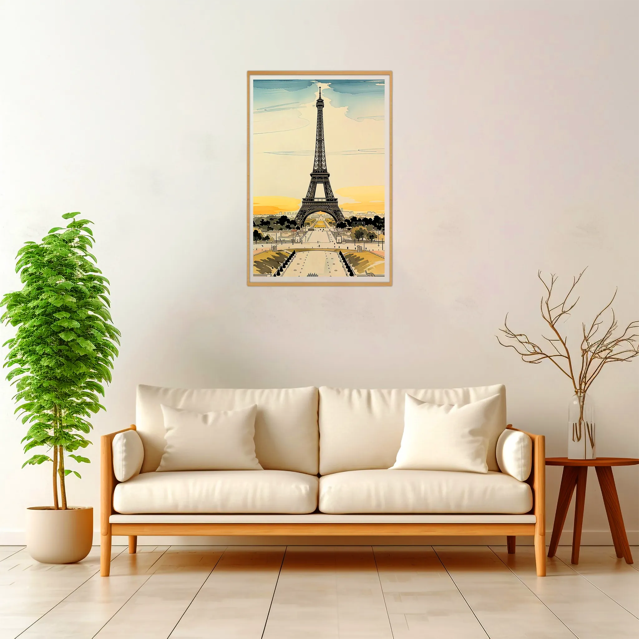 Paris | Eiffel Tower — Japanese Tradition framed fine art interior preview