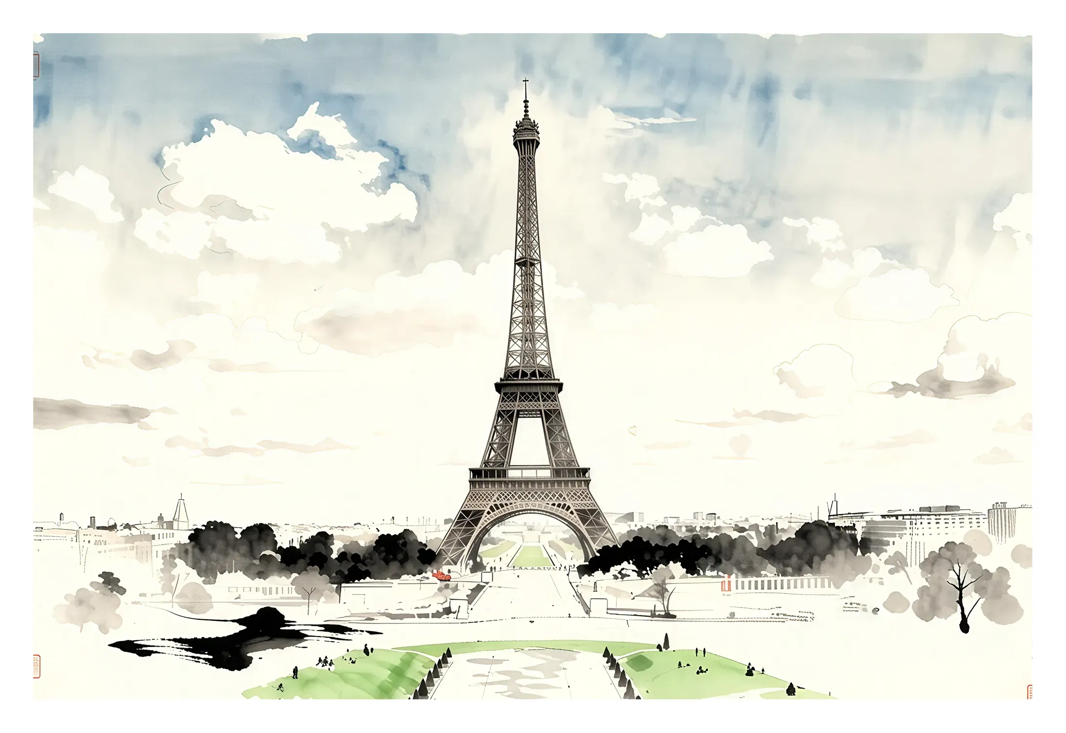 Paris | Eiffel Tower — Japanese Tradition fine art print
