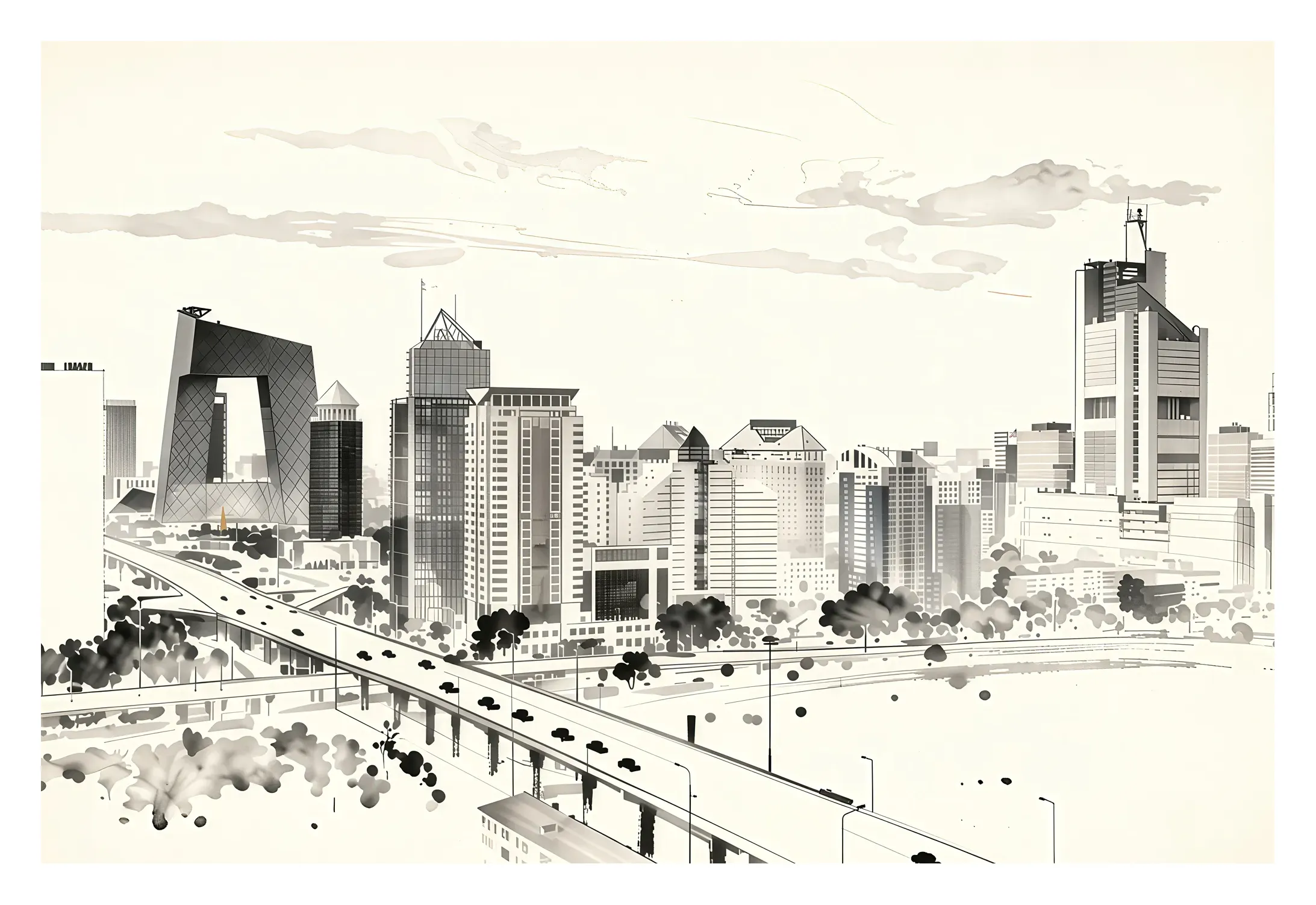 Beijing | Skyline — Japanese Tradition fine art print