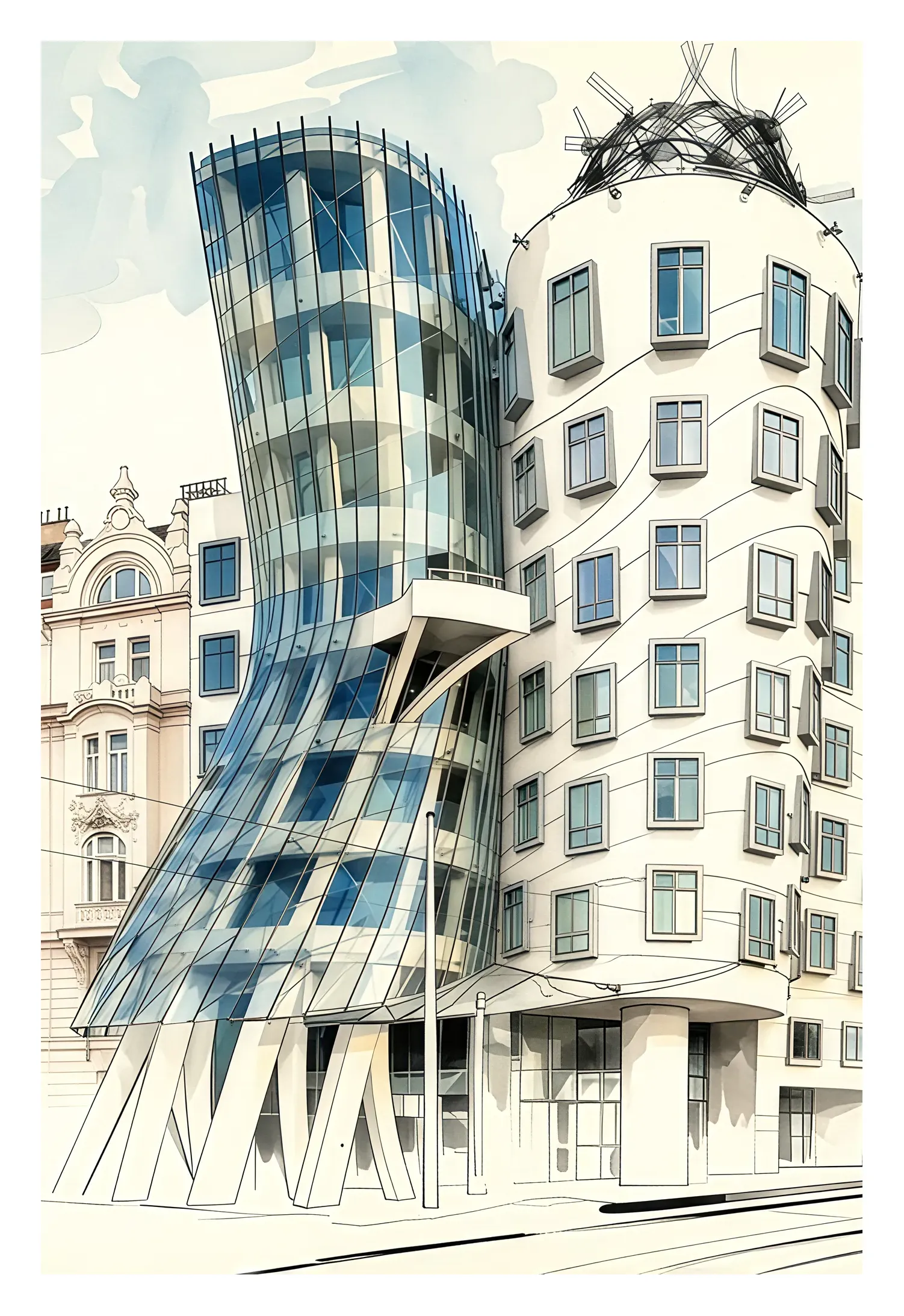 Prague | Dancing House — Japanese Tradition fine art print