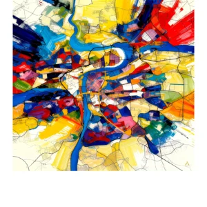 Prague | Map — Aura Abstract fine art print