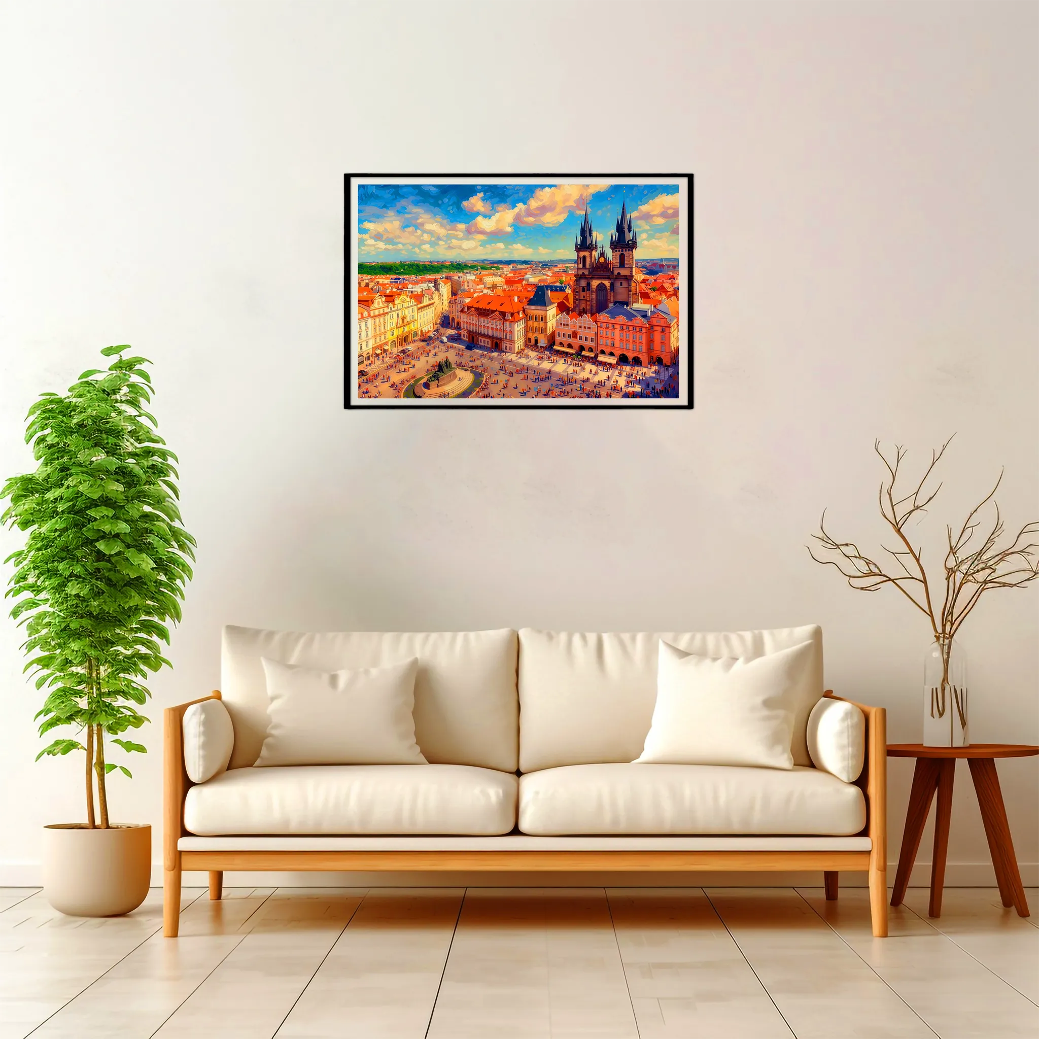 Prague | Tyn Cathedral — Impressionist Dream framed fine art interior preview