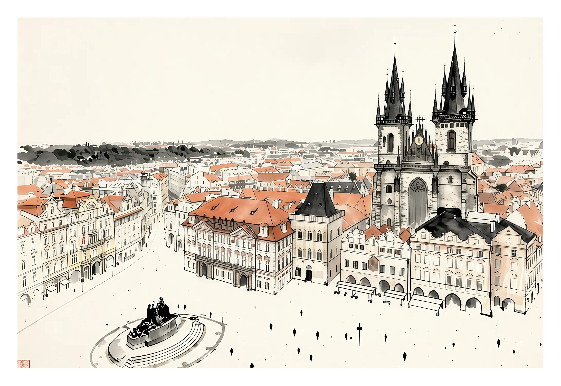 Prague | Tyn Cathedral — Japanese Tradition fine art print