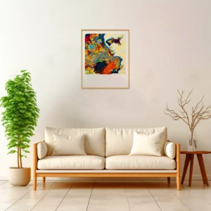 Rio de Janeiro | Map — Aura Abstract framed fine art interior preview