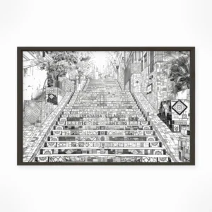 Rio De Janeiro | Selaron — Urban Sketch framed fine art interior preview