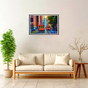 San Francisco | Cable Car — Impressionist Dream framed fine art interior preview