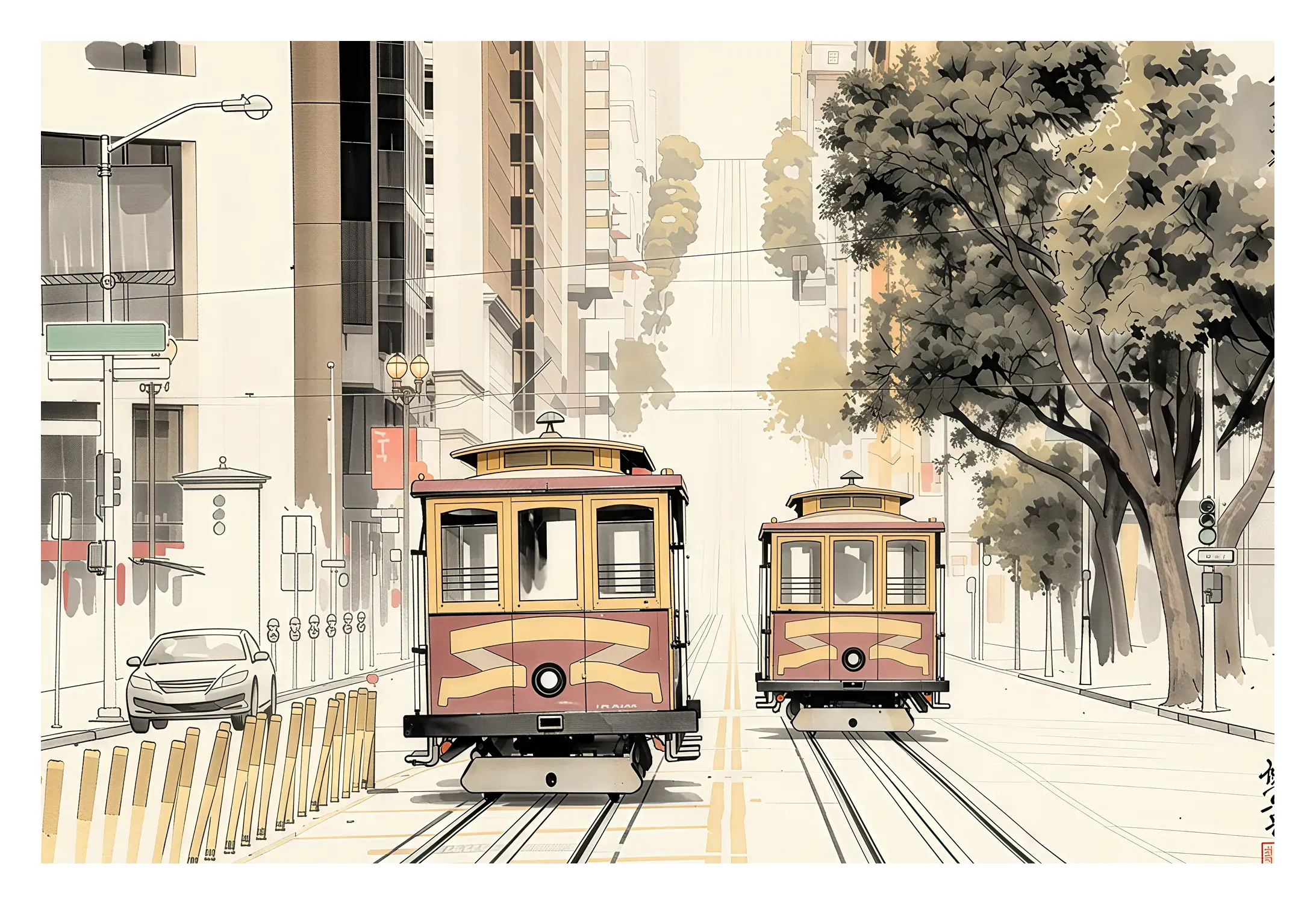 San Francisco | Cable Car — Japanese Tradition fine art print