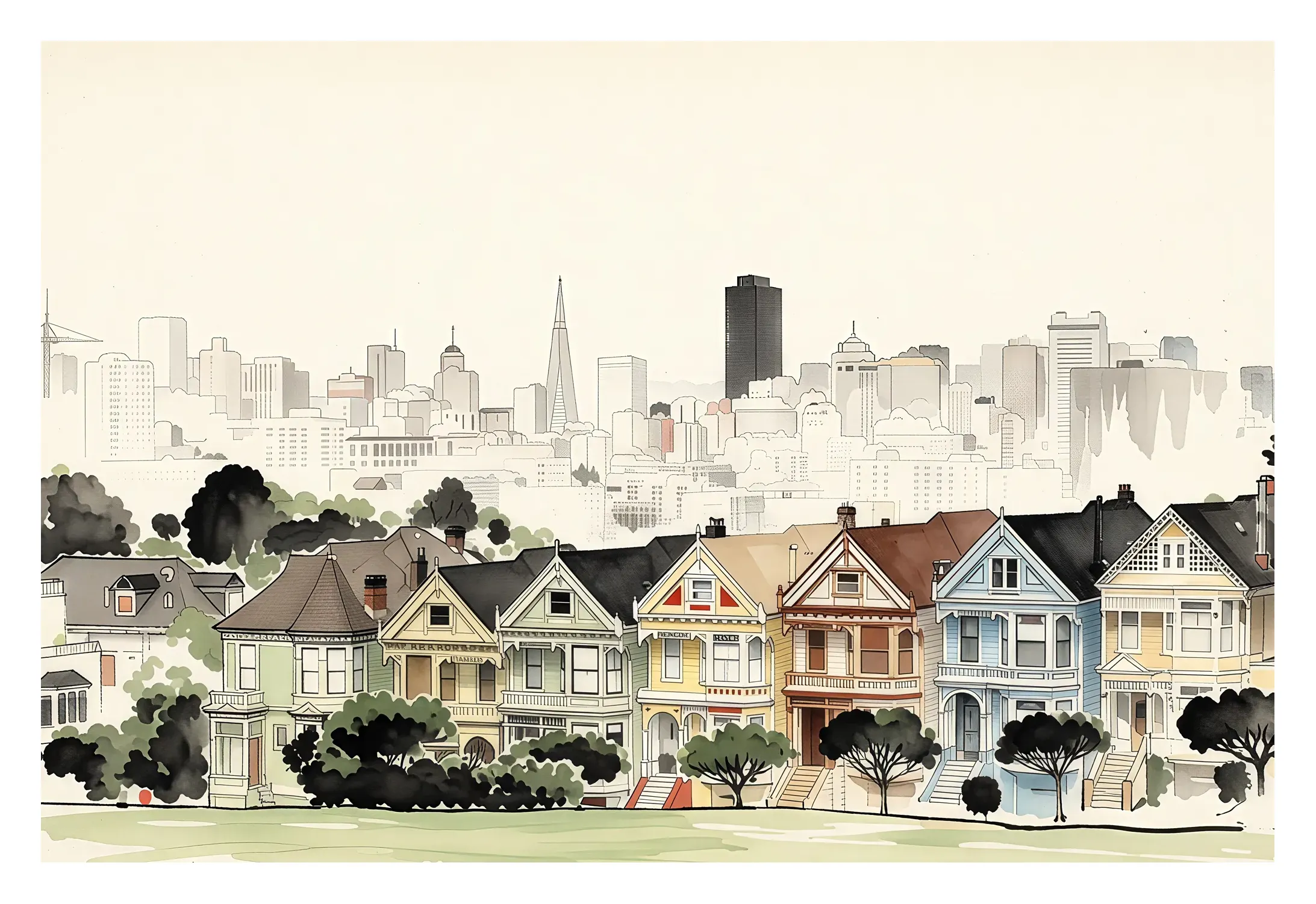 San Francisco | Painted Ladies — Japanese Tradition fine art print