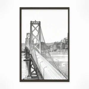 San Francisco | Skyline — Urban Sketch framed fine art interior preview