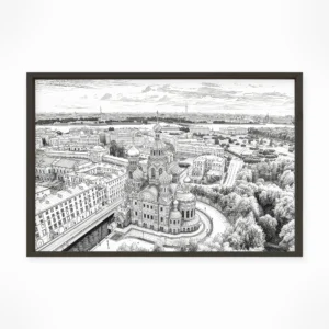 Saint Petersburg | Cathedral — Urban Sketch framed fine art interior preview