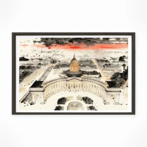 Saint Petersburg | Cathedral — Sumi-e Zen Ink framed fine art interior preview