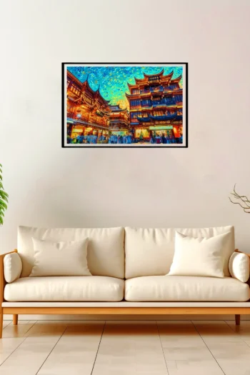 Shanghai | Huangpu River — Impressionist Dream framed fine art interior preview