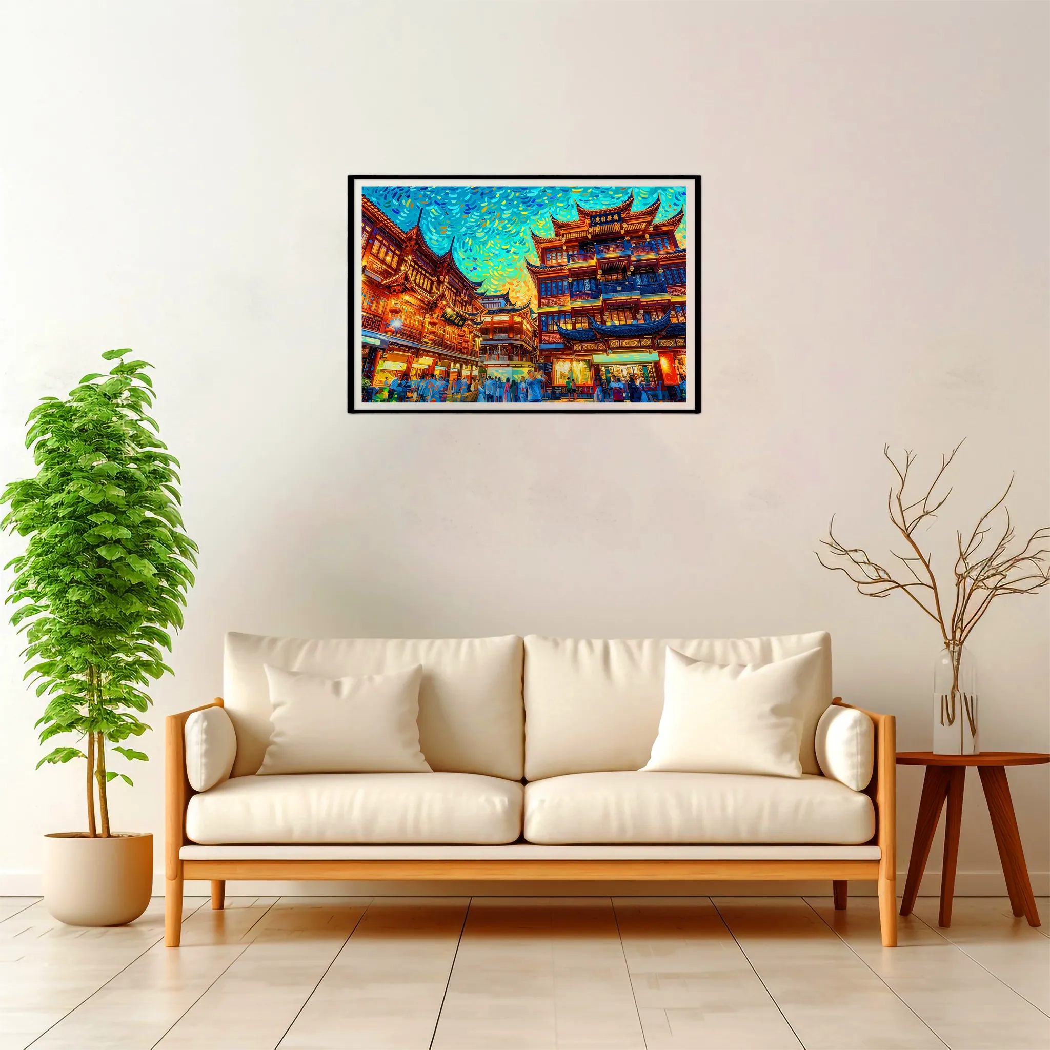Shanghai | Yu Garden — Impressionist Dream framed fine art interior preview