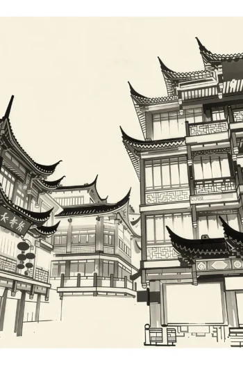 Shanghai | Huangpu River — Japanese Tradition fine art print