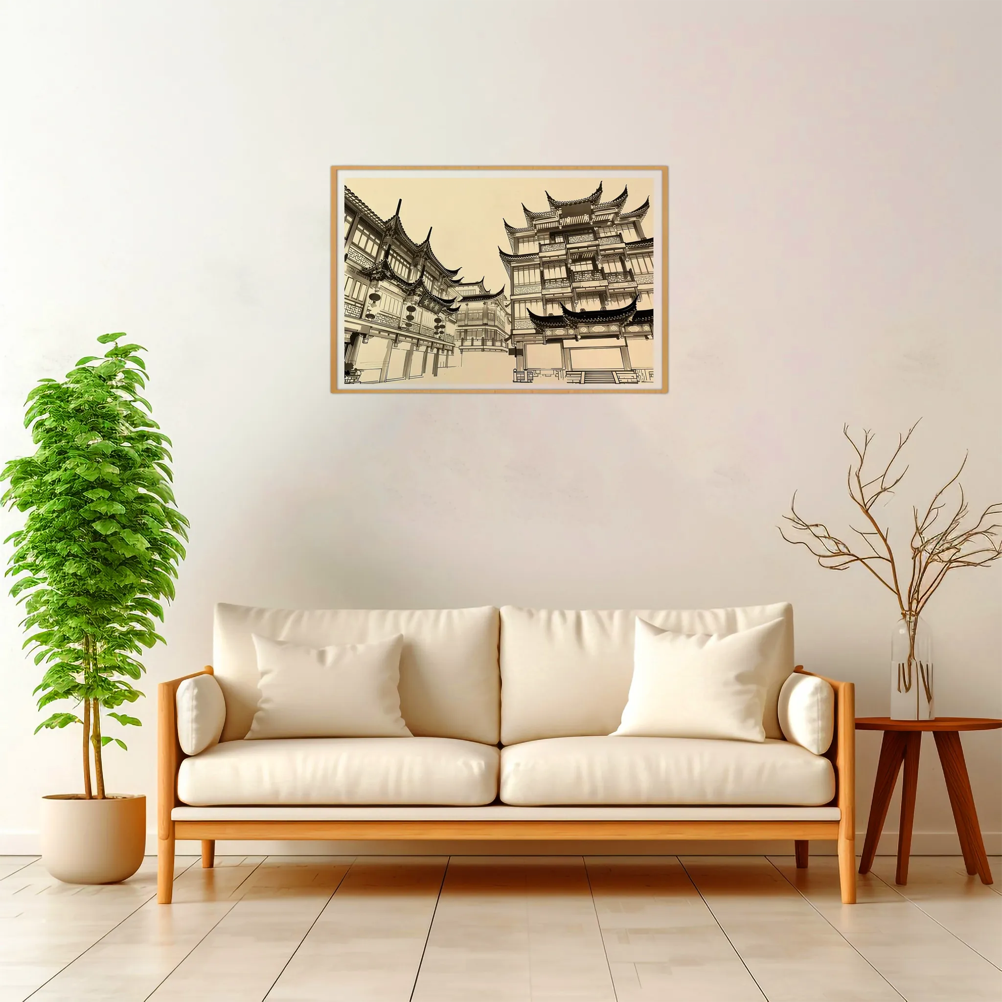Shanghai | Yu Garden — Japanese Tradition framed fine art interior preview
