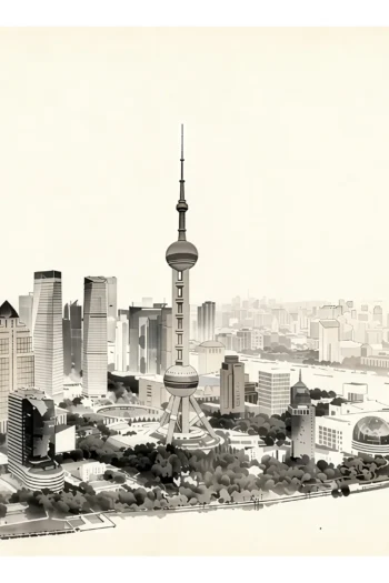 Shanghai | Huangpu River — Japanese Tradition fine art print