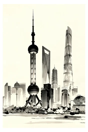 Shanghai | Huangpu River — Japanese Tradition fine art print