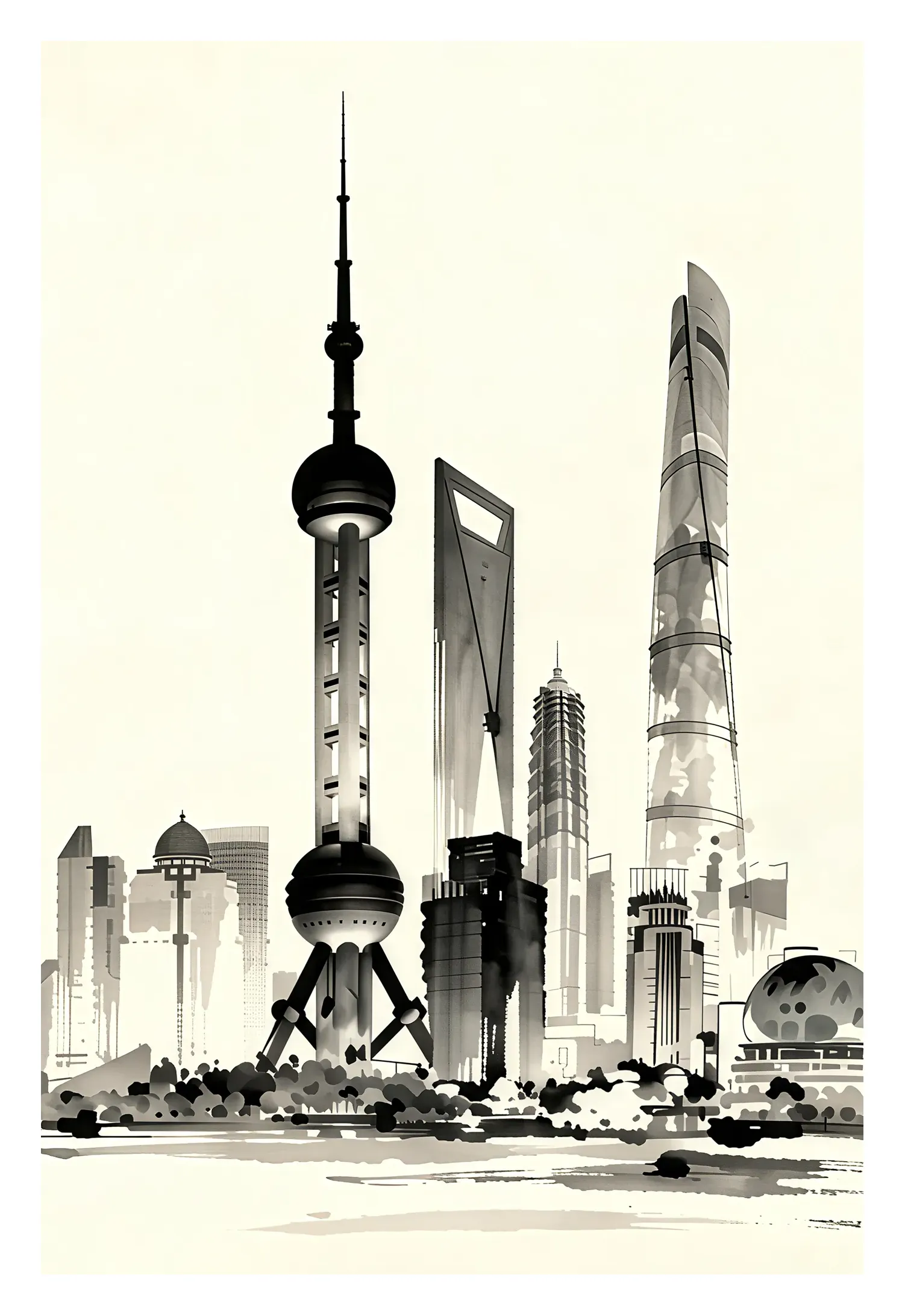 Shanghai | Skyline — Japanese Tradition fine art print
