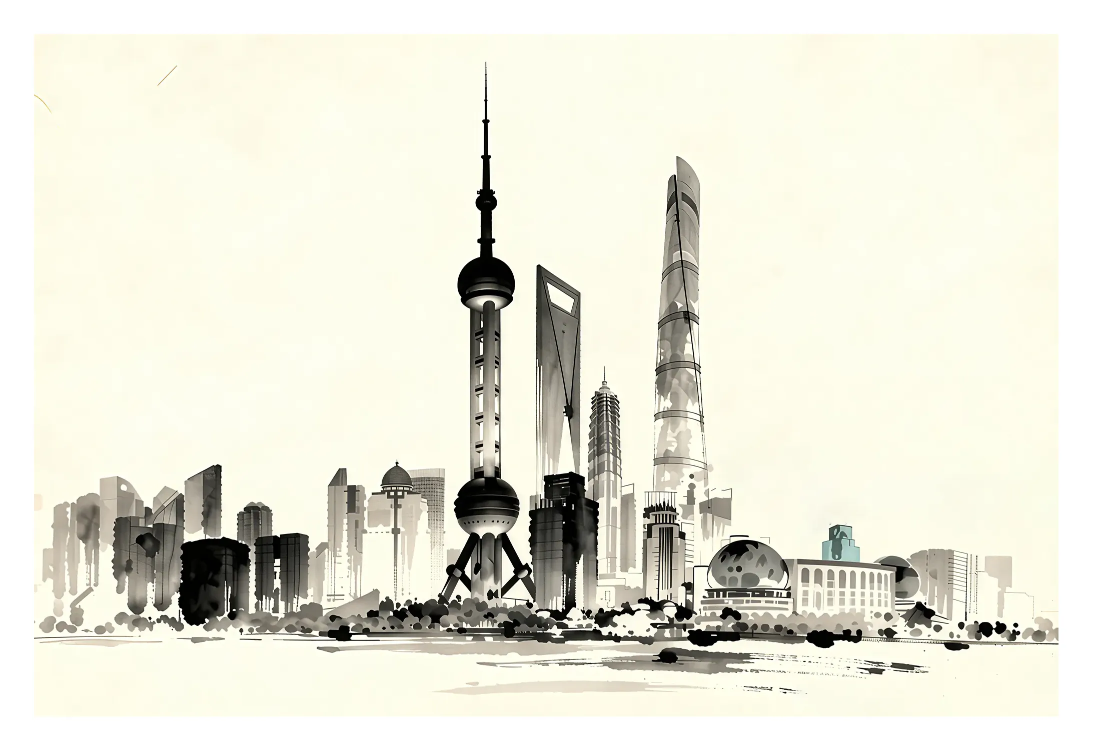 Shanghai | Skyline — Japanese Tradition fine art print