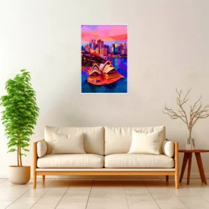 Sydney | Panorama — Geometric Mosaic framed fine art interior preview