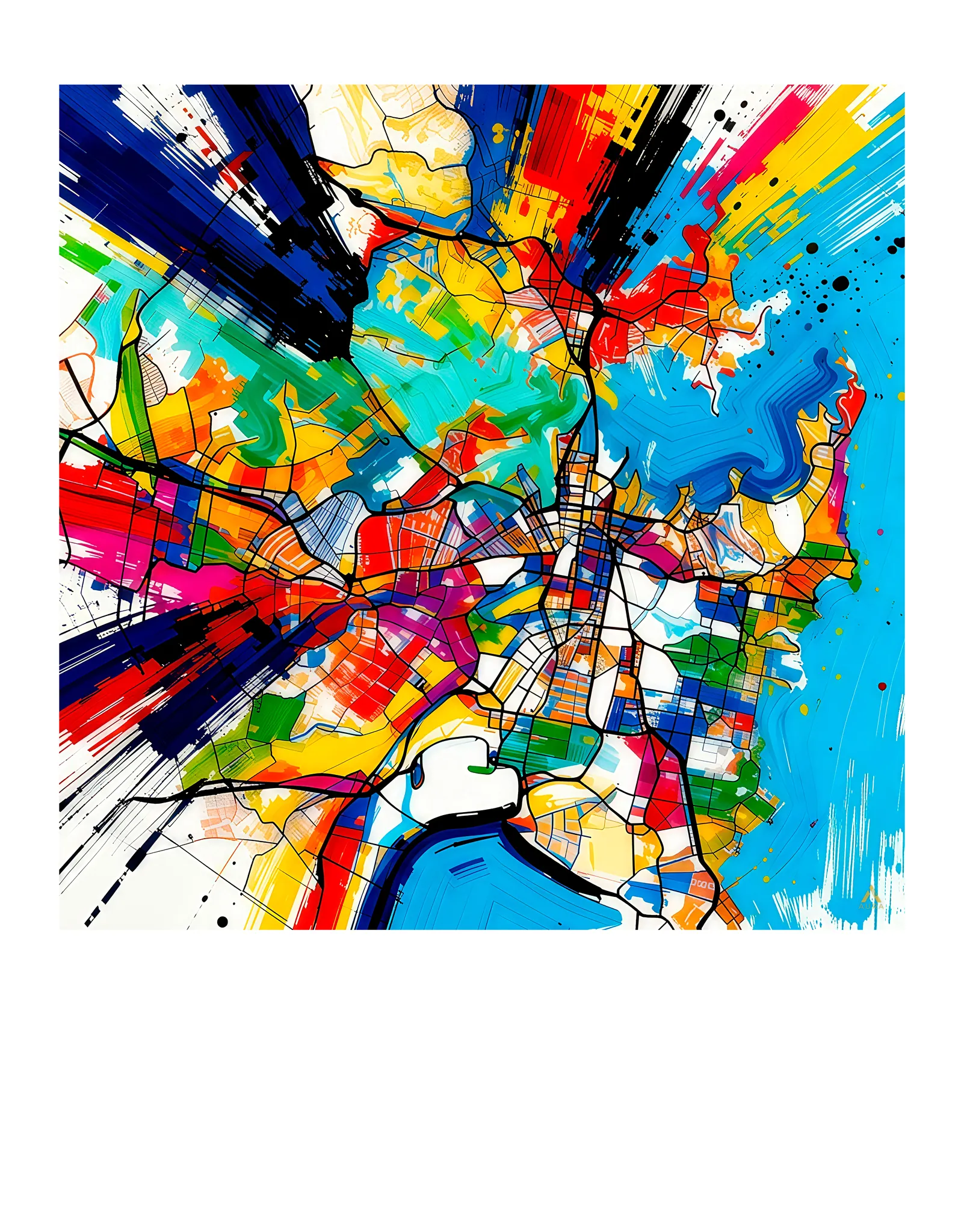 Sydney | Map — Aura Abstract fine art print