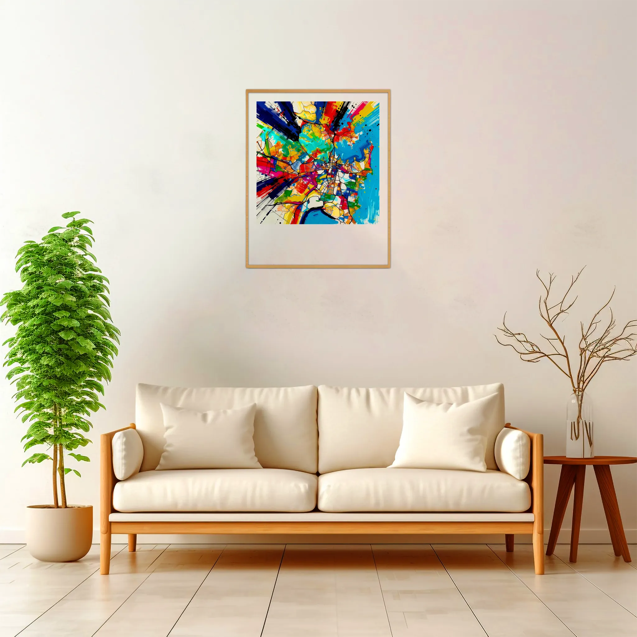 Sydney | Map — Aura Abstract framed fine art interior preview