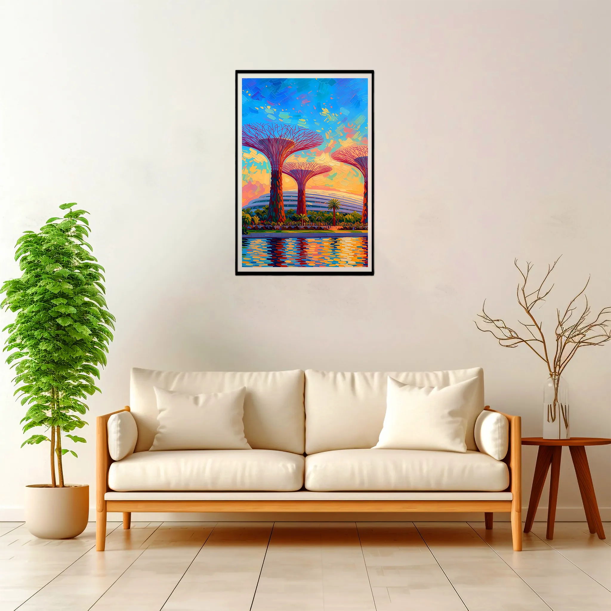 Singapore | Gardens By The Bay — Impressionist Dream framed fine art interior preview