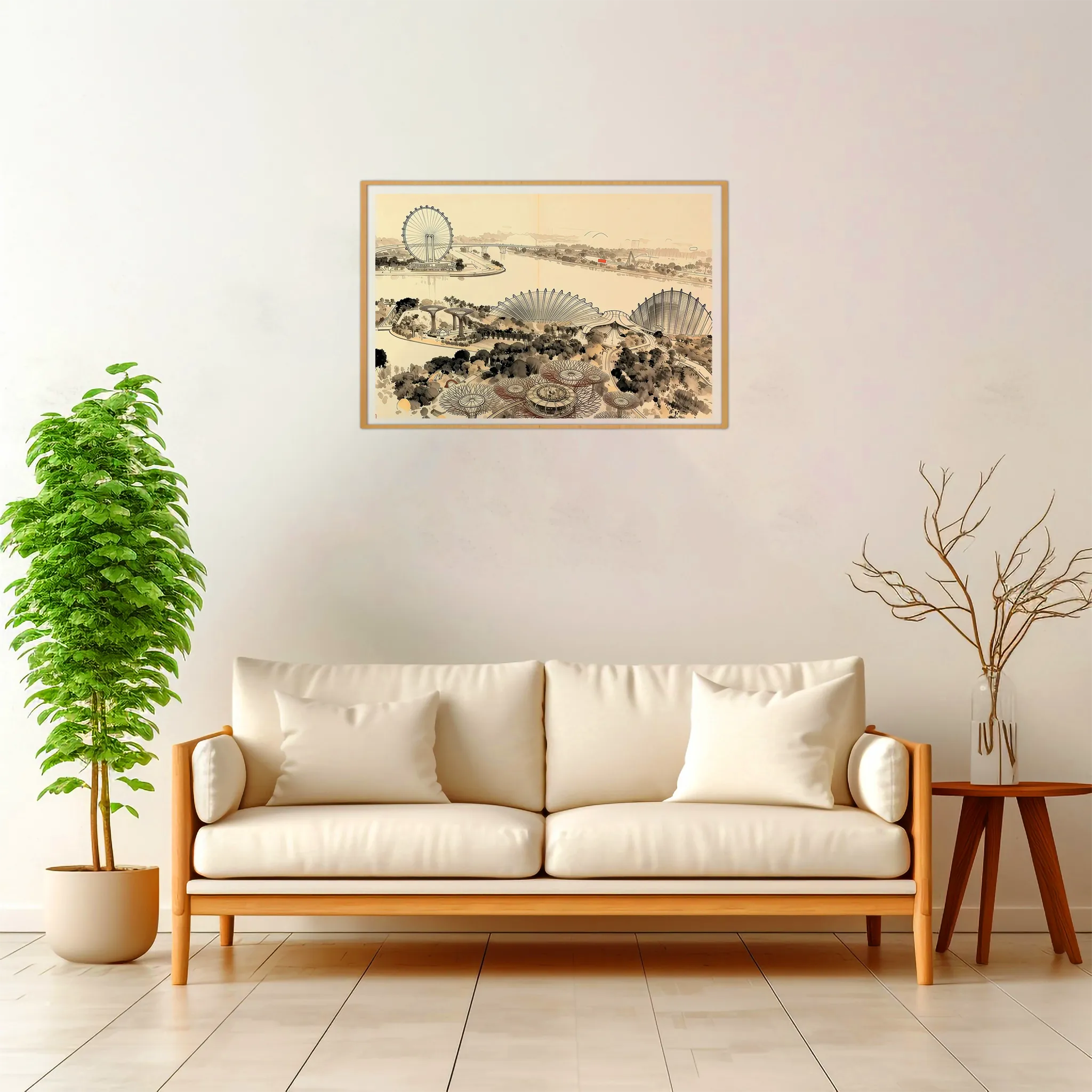 Singapore | Panorama — Japanese Tradition framed fine art interior preview