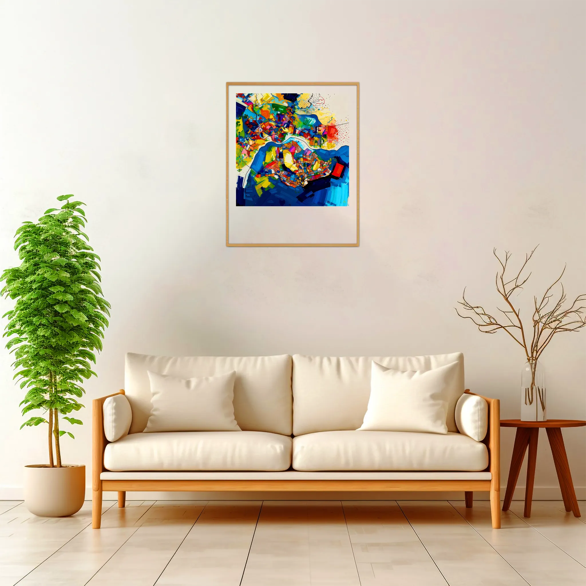 Singapore | Map — Aura Abstract framed fine art interior preview